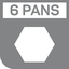 6 pans mâle - Allen - Hexagonal 6 pans mâle - Allen - Hexagonal