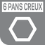 6 pans femelle 6 pans femelle