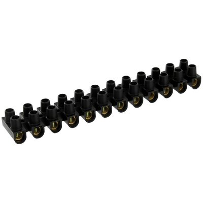 Barrette de connexion - Dhome - 12 dominos à visser - Pour section 16 mm² - Noir