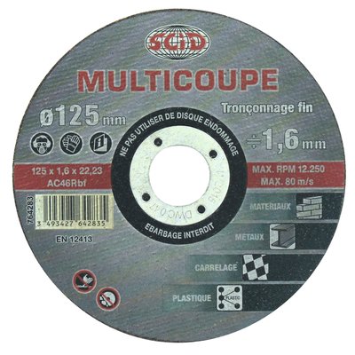 Disque multicoupe SCID - Diamètre 125 mm