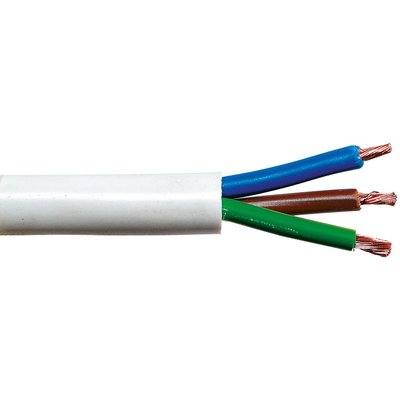 Câble H05 VV-F 2,5 mm² - Couronne 50 m - 3G 2,5 mm² - Blanc