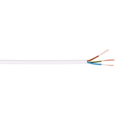 Câble souple domestique H05 VV-F blanc - 3G1 mm² - Couronne de 50 m - Lynelec