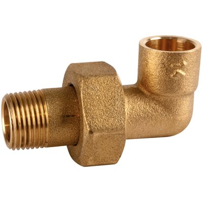 Raccord union laiton coudé 90° à souder - M 1/2" - Ø 14 mm - 98GCU
