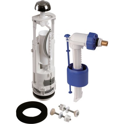 Mécanisme chasse d'eau et robinet - Kit 357 - Poussoir double débit