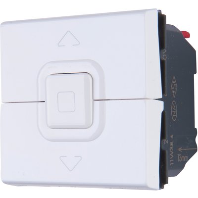 Interrupteur de volets roulants Mosaïc Legrand - 500 W maximum - 2 modules - Blanc