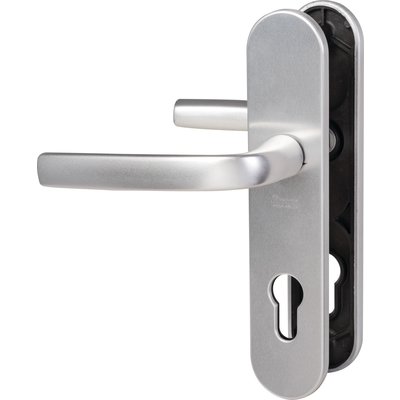 Poignée de porte d'entrée - Logio - Vachette - Gris argent - Clé I - 165 mm