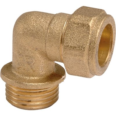 Raccord bicône coudé laiton - M 1/2" - Ø 16 mm