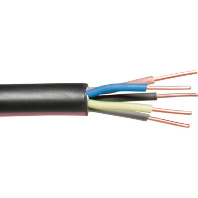 Câble rigide industriel U1000 R2V noir - 5G1,5 mm² - Couronne de 100 m - Lynelec
