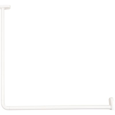 Kit porte rideau de douche d'angle - Bossini - 80 x 80 cm - Ø 25 mm - Blanc