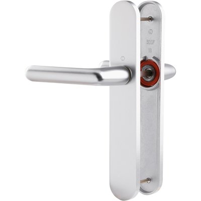 Poignée de porte intérieure - Cortina - Hoppe  - Gris argent - Bec de cane - 195 mm