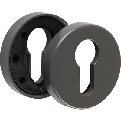 Rosace ronde gris foncé - Clé I - ZD92F - La paire - Normbau