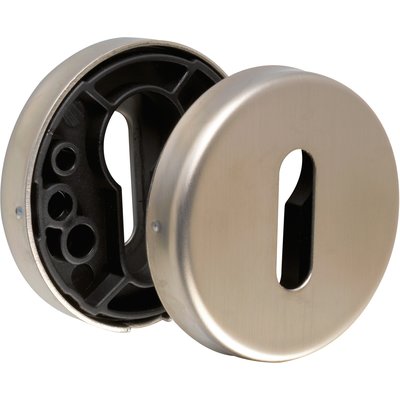 Rosace ronde inox satiné - Clé L - Linox - La paire - Vachette