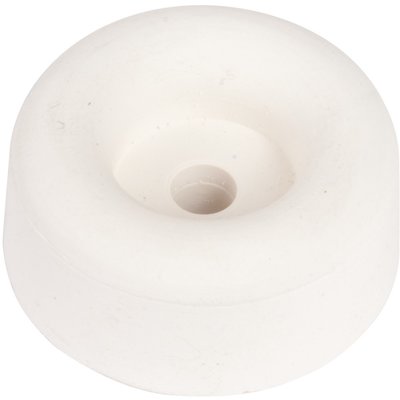 Butoir rond caoutchouc blanc creux - Ø 23 x 10 mm - Civic industrie