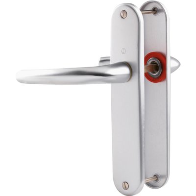 Poignée de porte intérieure - San diego - Hoppe - Gris argent - Bec de cane - 165 mm