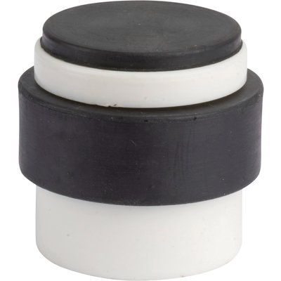Butoir rond nylon blanc / noir plein - Ø 38 x 40 mm - Eurowale