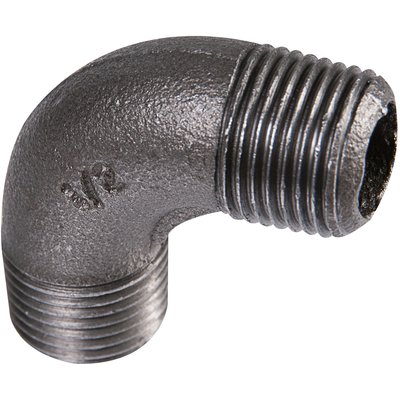 Raccord fonte noire coudé 90° à visser - M 1/2" - N° 94
