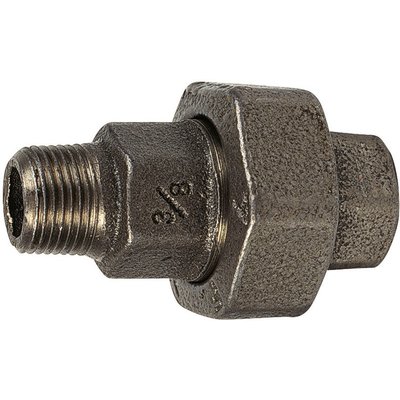 Raccord union fonte noire droit à visser - MF 3/8" - N° 341