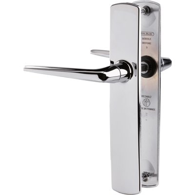 Poignée de porte intérieure - Riv-Bloc - Vachette - Gris - Bec de cane - 195 mm