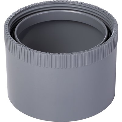 Adaptateur PVC gris droit - Ø 100 mm - Nicoll
