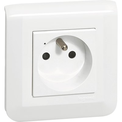 Prise de courant connectée Mosaic with Netatmo Legrand - 16A - 3680 W - Connexion par bornes automatiques