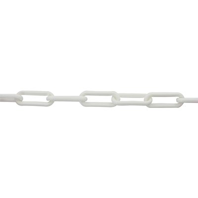 Chaîne plastique de signalisation Novap - Longueur 25 m - Blanc - Diamètre 8 mm