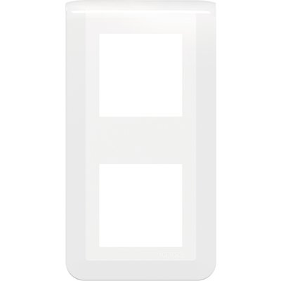 Plaque de finition verticale Mosaic Legrand - 2x2 modules - Blanc