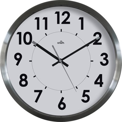 Horloge inox Stan Orium - Diamètre 35 cm - Inox brossé