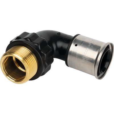 Coude multicouche à visser Henco - Mâle 1" 1/4 - Diamètre 50 mm - PVDF