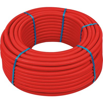 Tube multicouche RIXc gainé rouge - Henco - Ø16 mm - L.100 m