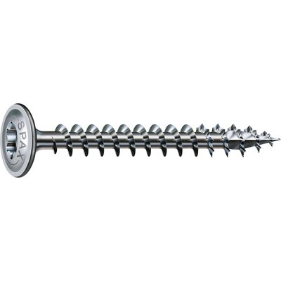 Vis charpente - Spax - Tête large bombée - Acier zingué - 6 x 60/56 mm - Boîte de 200
