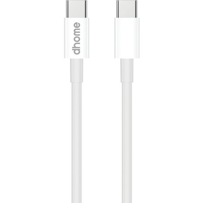 Câble USB-C/USB-C - Dhome - 1 m - Blanc