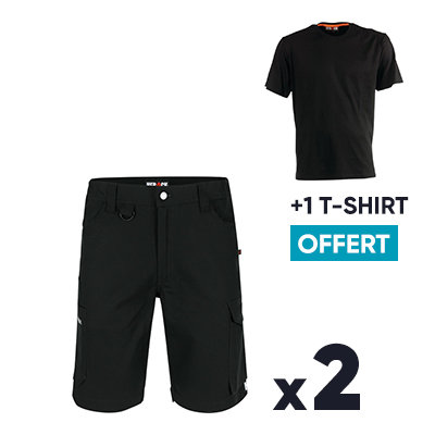 Lot de 2 shorts Bargo 40 +1 tee-shirt ARGO M offert