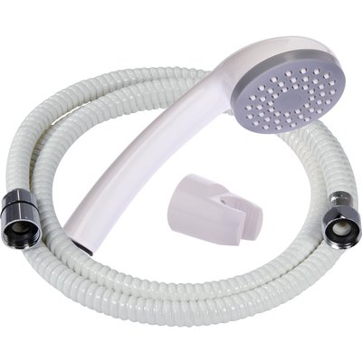Kit de douche Simplex blanc avec support et flexible