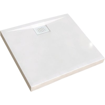 Receveur de douche carré blanc - 80 x 80 cm - Kinecompact - kinedo