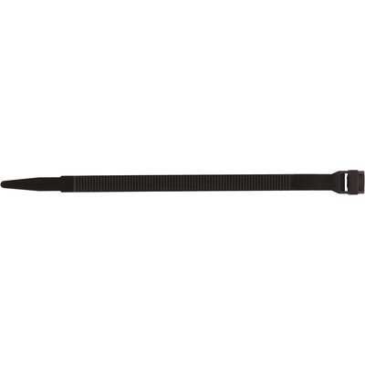 Collier de fixation - Dhome - L. 185 mm- Ø 42 mm - l. 9 mm - Noir - Vendu par 20