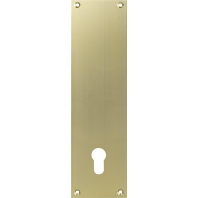 Contre-plaque pour porte palière Duval - Aluminium - Clé I - Finition champagne