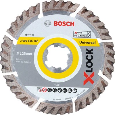 Disque diamant universel Bosch X-Lock - 125 x 22,23 x 2 x 10 mm