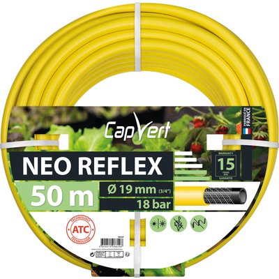 Tuyau d'arrosage Néo Reflex Cap Vert - Diamètre 19 mm - Longueur 50 m