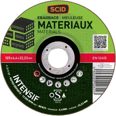 Disque à ébarber - SCID - Diamètre 125 mm - Matériaux - Usage fréquent