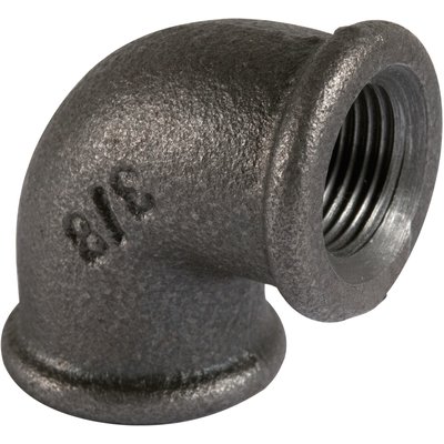 Raccord fonte noire coudé 90° à visser - F 3/4" - N° 90