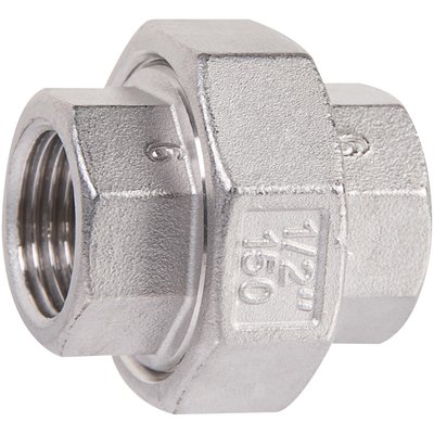Raccord union inox droit à visser - F 1''