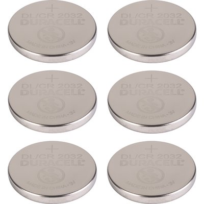 Pile CR2032 Duracell - Pile bouton - 3 V - Lithium - Blister de 6