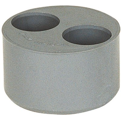 Tampon de réduction PVC gris 2 sortie - Femelle - Ø 100 - 50 - 32 mm - Girpi