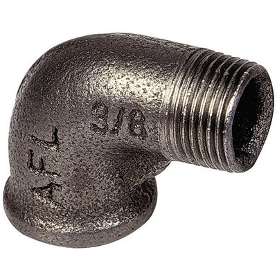 Raccord fonte noire coudé 90° à visser - MF 1/2" - N° 92