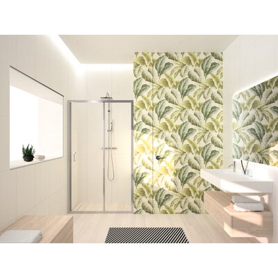 Paroi de douche à deux vantaux - NOVELLINI - Ocean - 1 Coulissant - 1 Fixe - Ext 114 -120cm