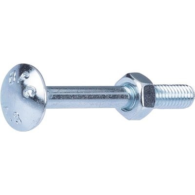 Boulon Japy - Fixpro - Tête ronde collet carré  - TRCC - Acier zingué - 6 x 50/18 mm - Boîte  de  50