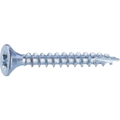 Vis agglo - Fixpro - Tête fraisée - PZ - Acier zingué - 4 x 30 mm - Boîte de 500