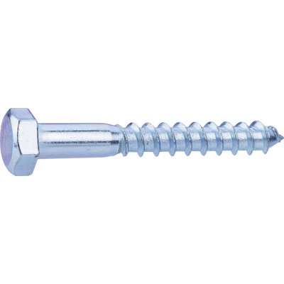 Tirefond - Fixpro - Tête hexagonale - Acier zingué - Filetage partiel - 8 x 60/36 mm - Boîte de 75