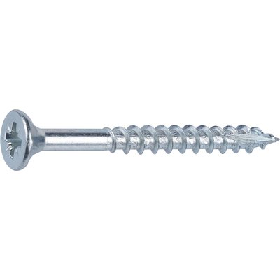 Vis agglo - Fixpro - Tête fraisée - PZ - Acier zingué - 5 x 50/30 mm - Boîte de 250