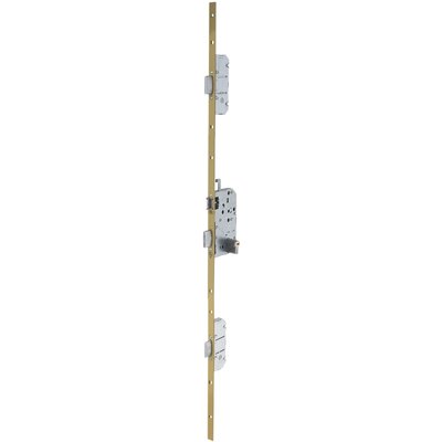 Serrure multipoint bronze gauche à fouillot - Clé I - Axe à 50 mm - Trilock 5000 standard - Vachette